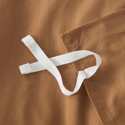 Canyon Brown Cotton Percale Queen Duvet Cover Set