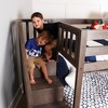 Max & Lily Twin Low Bunk Bed with Staircase and Curtains - 4 of 4