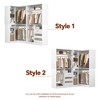 Aheaplus 72'' Set of 2 Corner Closet System with Drawers, Space-saving Closet Organizer with Hanging Rods and Storage Shelves - 4 of 4