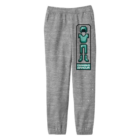 Minecraft Diamond Armor Athletic Heather Sweatpants - image 1 of 3