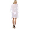 LA LEELA women's Vacation Casual Swim Holiday Beachwear Summer Beach Dress Plus Size Fashion Bathing Suit Cover-up for Women 2X-3X White, Solid - 2 of 4