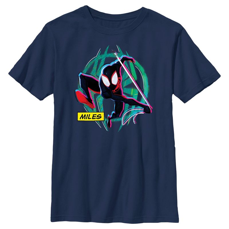 Boy's Spider-Man: Across the Spider-Verse Miles Logo T-Shirt, 1 of 5
