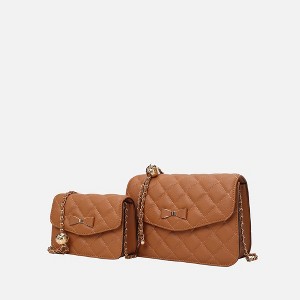 MKF Collection Blossom Quilted Shoulder Bag with a Mini Bag set by Mia K - 1 of 3