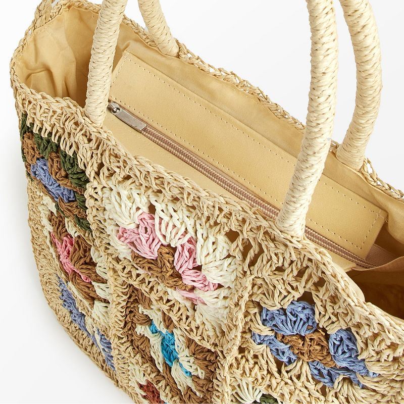Women's Floral Crochet Rectangle Tote Bag - Cupshe, 3 of 6