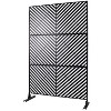 Okak Patio Privacy Screen with Diagonal Stripe Cutout, Outside Lattice Panels with Stand, Patio Privacy Panels for Backyard, Garden, Lawn - 3 of 4