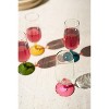Aperitif Glasses with Colored Stems 5"H, Set of Four Handblown Recycled Glass by Kalalou - 3 of 3