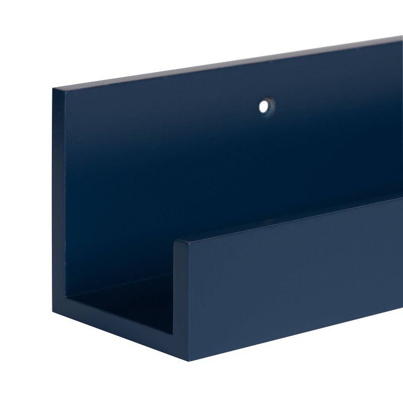 2pc 24&#34; Levie Wood Picture Ledge Wall Shelf Set Navy Blue - Kate &#38; Laurel All Things Decor, 4 of 7