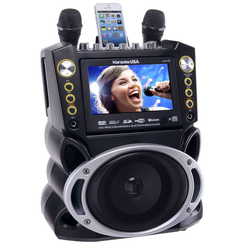 Karaoke USA Complete Bluetooth Karaoke System with 7" Color Screen (GF844), 3 of 16