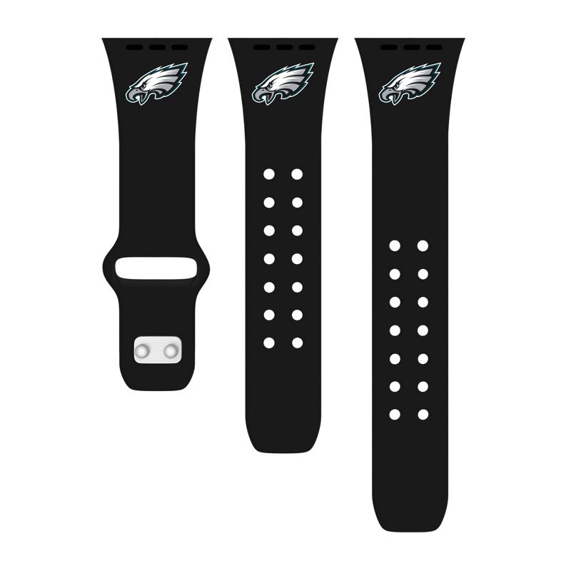 NFL Philadelphia Eagles Apple Watch Compatible Silicone Band - Black, 3 of 4