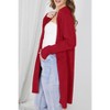 Coolmee Women's Long Sleeve Casual Knit Cardigan Open Front Cozy Sweater Coat with Pockets - 2 of 3