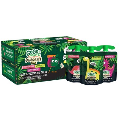 GoGo SqueeZ Fruit & VeggieZ Dino Variety Pack - 3.2oz/20ct