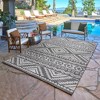 Gertmenian 5'2"x7' Tropea Chalon Rectangle Woven Indoor/Outdoor Accent Rug Gray: UV Stabilized, Mold Resistant - 4 of 4