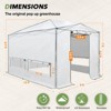 EAGLE PEAK 12'x8' Portable Large Walk-in Greenhouse, Roll-Up Zipper Entry Doors and Side Windows - 3 of 4