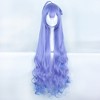 Unique Bargains Women's Curly Wigs 39" Blue with Wig Cap - 2 of 4