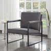 Vynxaria Blue/Dark Gray/ Yellow Accent Chair for One + Double, Metal Armrests & Foam Padding, Ideal for Living, Bedroom, Study Areas - 2 of 4