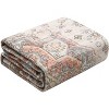Coucheta Floral Area Rug Washable Vintage Boho Carpet Non-Slip Low Pile Indoor Rug for Bedroom Living Room, Multi-Color & Size - 4 of 4