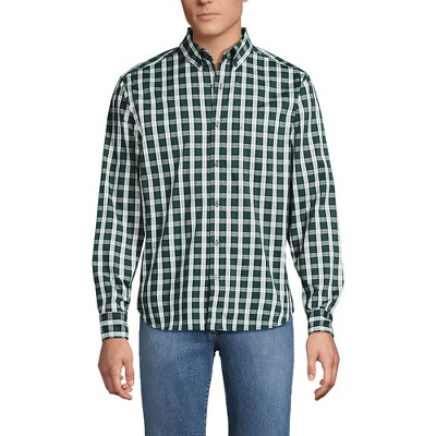 Lands' End Men's Traditional Fit Long Sleeve Travel Kit Shirt