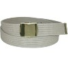 CTM Big & Tall Ribbed Fabric Belt with Brass Tone Buckle - 3 of 4