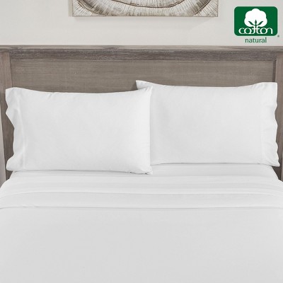 Bright White 600 Thread Count Cotton Sateen Pillowcases, Standard/Queen