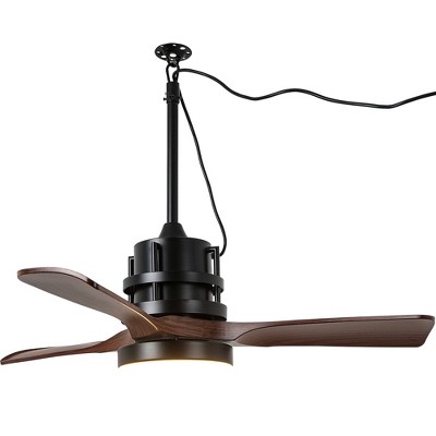 Bella Depot 42" Outdoor Black Ceiling Fan with LED Light Kit