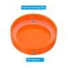 Unique Bargains Regular Mouth Plastic Mason Jar Lids with Silicone Sealing Ring 8 Pcs - 4 of 4