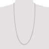 Black Bow Jewelry 2.5mm Sterling Silver D/C Solid Open Cable Chain Necklace - 2 of 4