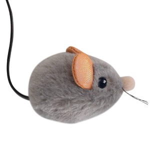 Catstages Squeak Squeak Mouse Catnip Cat Plush Toy - Gray - 1 of 4