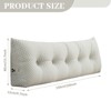 Bekrvio Bed Backrest Headboard Pillow w/ Side Pocket, Wedge Reading Bolster Cushion for Back Support on Bed or Sofa - 2 of 4
