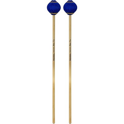 Innovative Percussion Artisan Series Multi-Tone Rattan Handle Marimba Mallets Royal Blue Yarn