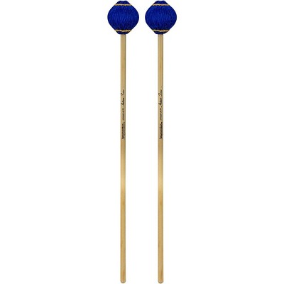 Innovative Percussion Artisan Series Multi-Tone Rattan Handle Marimba Mallets Royal Blue Yarn