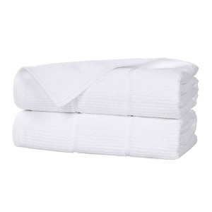 Smart Twist Viscose Cotton Blend Medium Weight Solid Ribbed Towel Set by Blue Nile Mills - 1 of 4