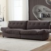 Cloud Style Teddy Velvet 2-Seater Modular Sofa with Comfy Padded Cushions and Plastic Feet - 3 of 4