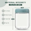 6-Pack 16oz Glass Overnight Oats Jars with Airtight Lids, Wide Mouth - 2 of 4