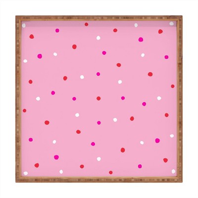 17" Wood Sunshine Canteen Large Confetti Dots Tray - society6