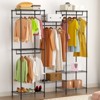 Clothes Rack, Freestanding Clothing Rack for Hanging Clothes, Portable Closet Adjustable Garment Rack with 4 Hanging Rails & 8 Hooks - 3 of 4