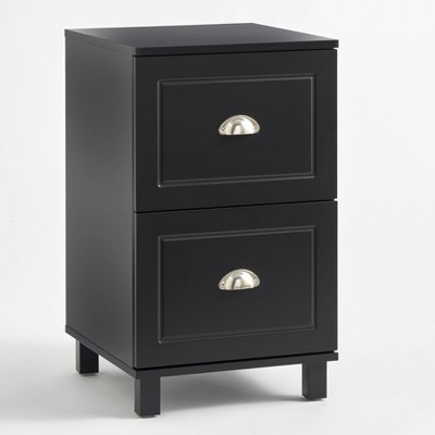 Two Drawer Filing Cabinet Black - Buylateral