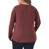 Agnes Orinda Women's Plus Size Long Sleeve Pleated Front Dressy Casual V Neck Blouses - 4 of 4