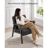SONGMICS Accent Leisure Chair Mid-Century Modern Arm Chair with Solid Wood Armrests and Legs 1-Seat Cushioned Sofa - 3 of 4