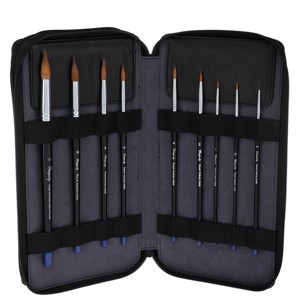 Creative Mark Rhapsody Kolinsky Sable Brushes for Professional Watercolorists - Round  Excellent Spring, Full Belly, Split-Proof Points, Chrome - 1 of 4