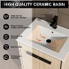 Vynxaria 24 Inch Bathroom Vanity Base with basin, Storage Cabinet with Doors, Engineered Wood - 4 of 4
