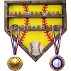 Baseball Ring Display Case, Wood Baseball Ring Holder Softball Championship Ring Holder Wall Mount Baseball Ring Stand Organizer for Medal Souvenir - 4 of 4