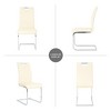 Lyngins Dining Room Side Chairs Set of 2/4/6,Upholstered Chairs with Faux Leather Padded Seat and Chrome Metal Legs for Kitchen,Living Room - 4 of 4