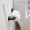 BWE Traditional Double Post Spring Wall Mounted Towel Bar Toilet Paper Holder - 3 of 4