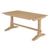 NicBex Dining Table Set for 4 Retro Rectangular Trestle Table with 2 Wood Benches for Kitchen - 2 of 4