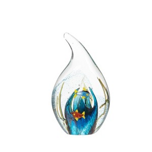 Beachcombers 7.25" Glass Small Fish In A Large Figure Coastal Beach House Decor Decoration - 1 of 1