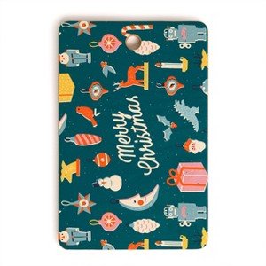 Tasiania Christmas vintage toys Cutting Board Rectangle -Deny Designs - 1 of 3