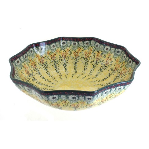 Blue Rose Polish Pottery Stars & Stripes Large Mixing Bowl : Target