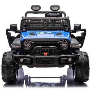 24V 2-Seater Kids Ride-On Truck w/Remote - 20" Seat, LED Lights, Music, 110LB Capacity (Ages 2-8) - 1 of 4