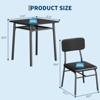 Homhougo 3-Piece Dining Table Set for 2 with Storage Rack, Wood Kitchen Table with Upholstered Chairs Set of 2 - 2 of 4