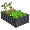 Tangkula Galvanized Metal Raised Garden Bed 71" x 20.5" x 43.5" Large Outdoor Raised Planter Box for Vegetable Flower Fruit Herb Garden - 4 of 4